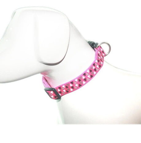 Collar Triángulo Fucsia Talla L Perro Mascan