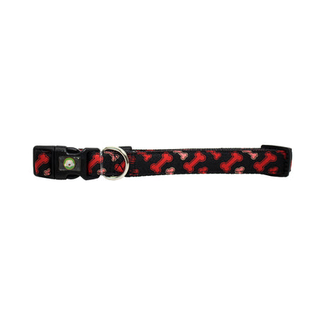 Collar Huesos Perro S Negro Mascan