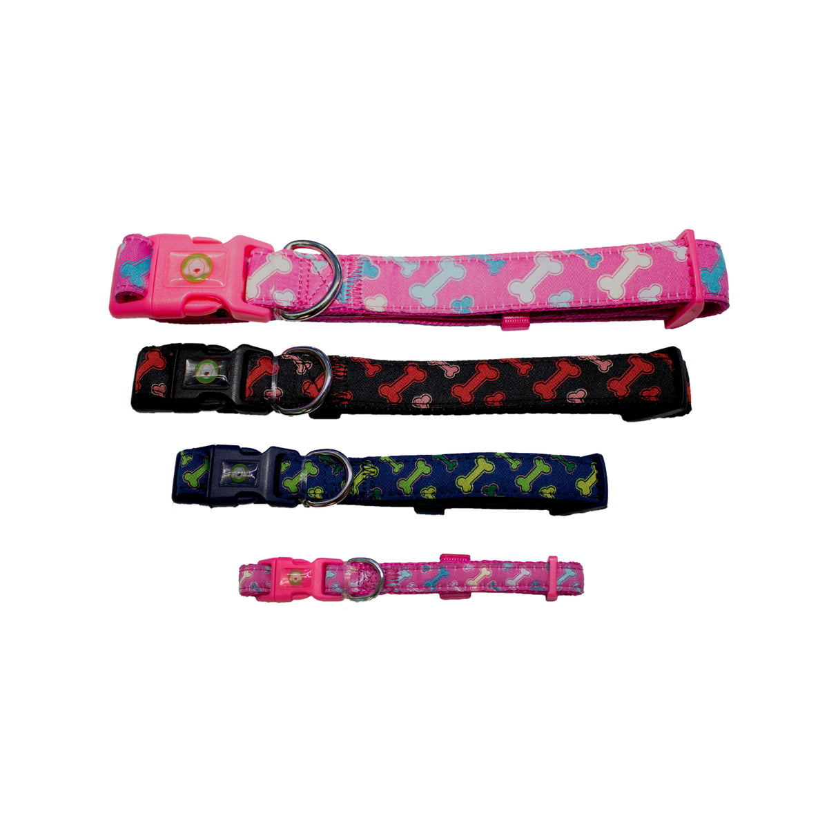 Collar Huesos Perro Xs Fucsia Mascan