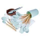 Kit Batería Cocina 7 Pza + Set 12 Utensilios Calipso Simplit