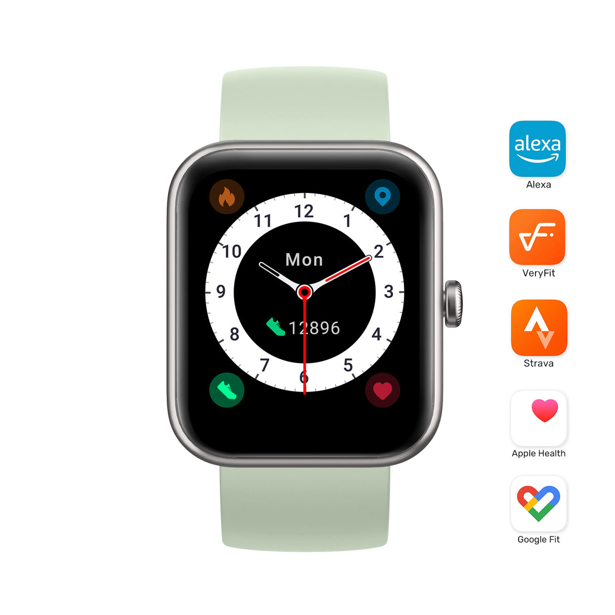 Pack 2 Smartwatch Live 206 42mm Black+Light Green Lhotse