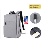 Mochila con Puerto USB 15" + Funda Notebook Gris 15,6" LEVO