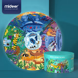 Puzzle 150Pcs Redondo Animales Alrededor Del Mundo MiDeer