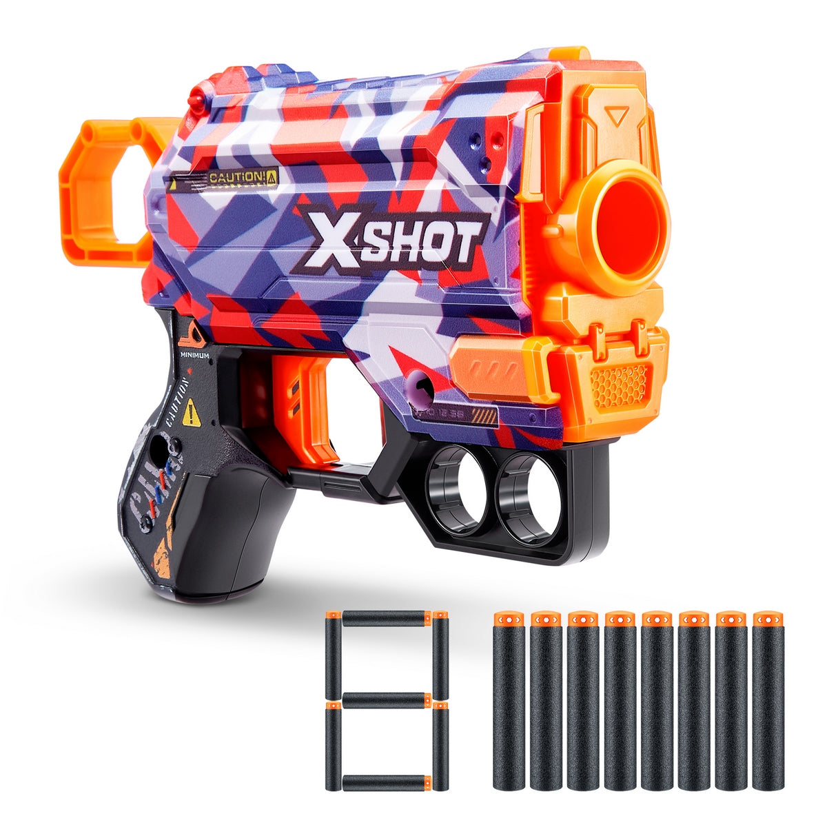 Lanza Dardos Menace Skins Con 8 Dardos X-Shot