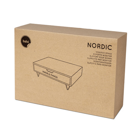 Base Soporte Monitor Notebook Nordik Pappers Blanco Balvi