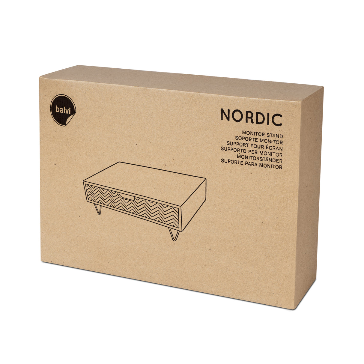 Base Soporte Monitor Notebook Nordik Pattern Café Balvi