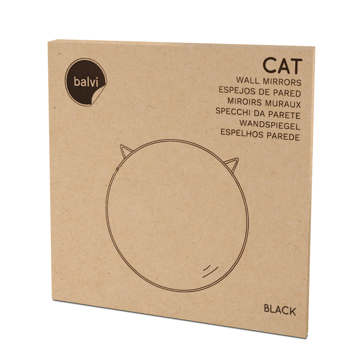 Espejo de Pared Cat Negro 48Cm Balvi