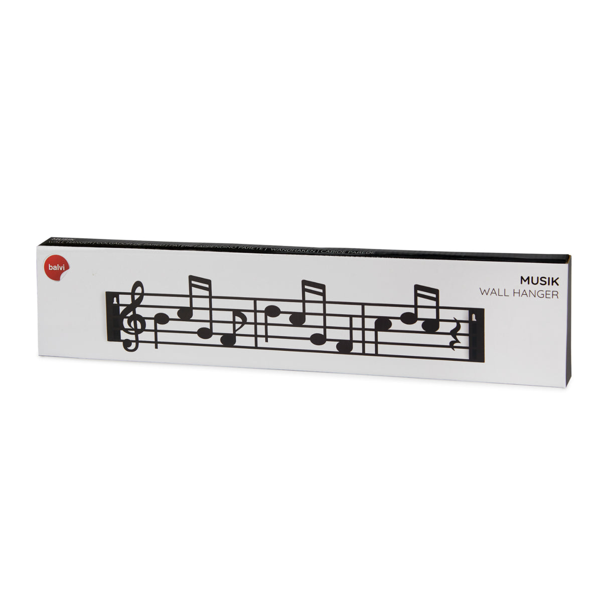 Colgador de Pared Musik Negro Balvi