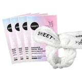 Pack De 4 Mascarillas Faciales Radiance Y Cintillo Sheet