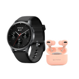 Pack Smartwatch Lhotse Vibe 05 Black + Audífonos Rosado