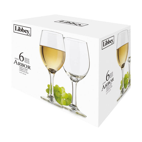 SET 6 COPAS DE VIDRIO ARBOR VINO 414 ML. LIBBEY