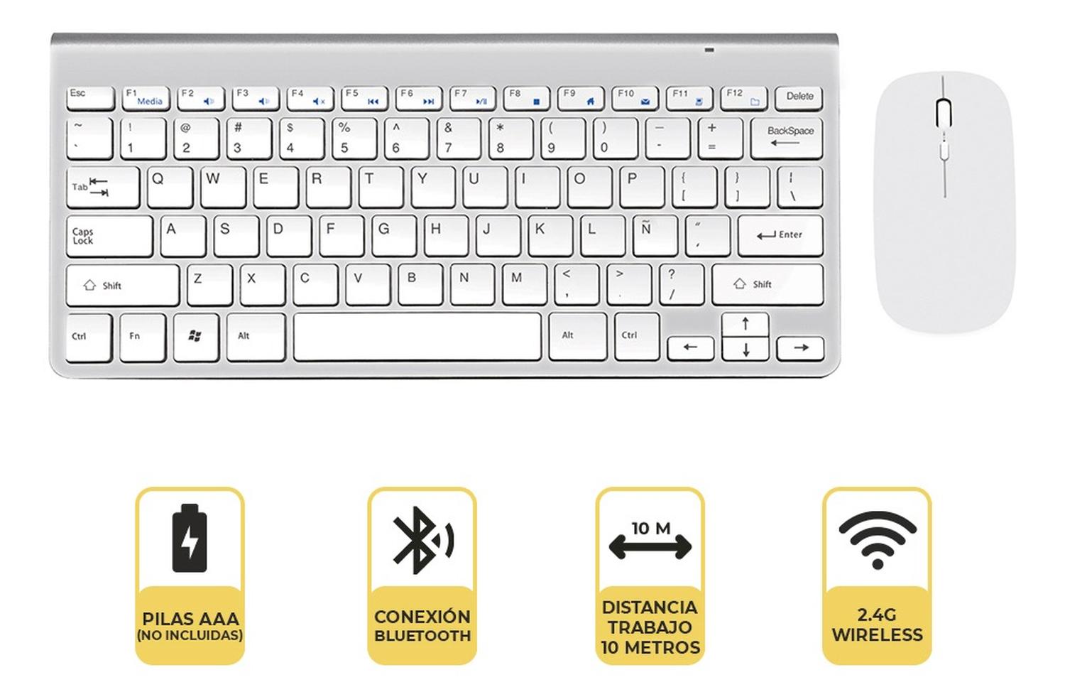 Teclado Inalámbrico Teclado Inalámbrico Blanco Hp Bluetooth