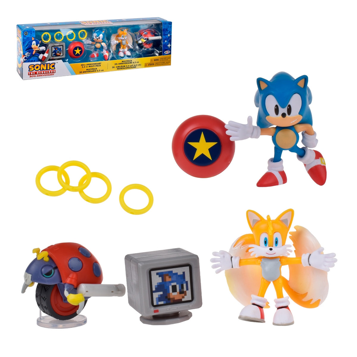 Pack 3 Figuras Sonic De 6 Cms Con Accesorios