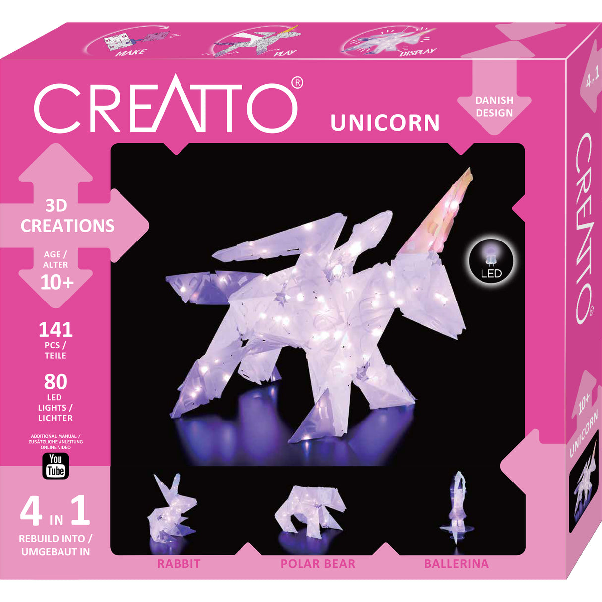 Rompecabezas Con Iluminacion 3D Grande Unicornio Creatto