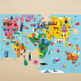 Puzzle 78Pcs Geografia Mapa Del Mundo Mudpuppy