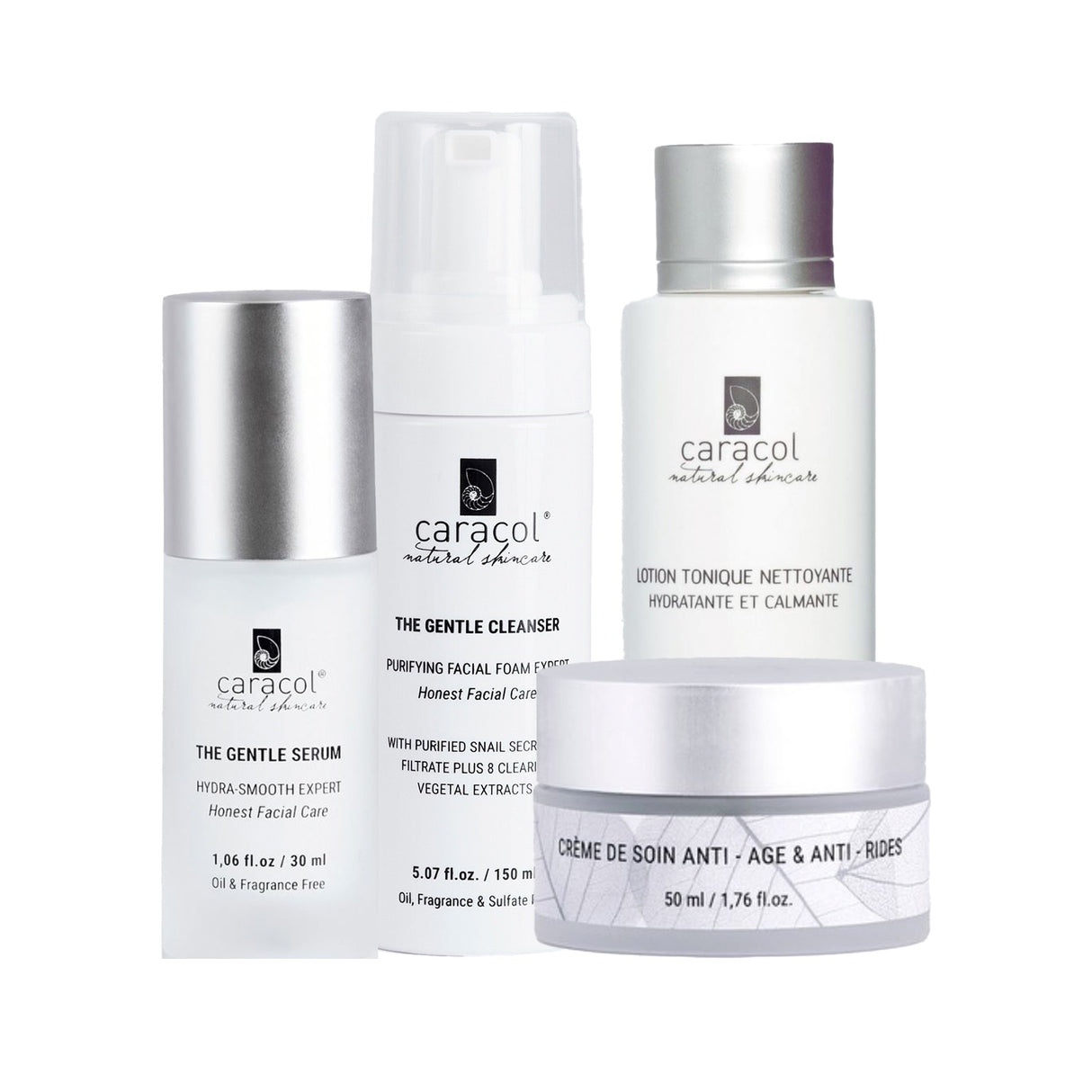 Kit Crema + Serum Rellenador + Tónico Facial+ Espuma Caracol