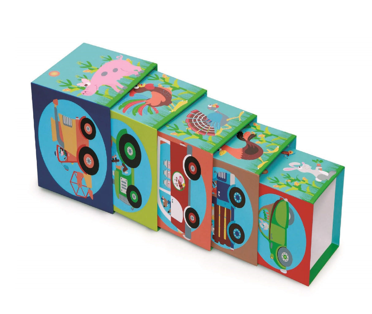 Cubos Para Apilar La Granja Jumbo 5 Cubos Scratch Europe