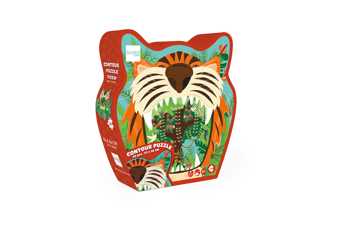 Puzzle 59Pcs Con Forma Tigre Scratch Europe