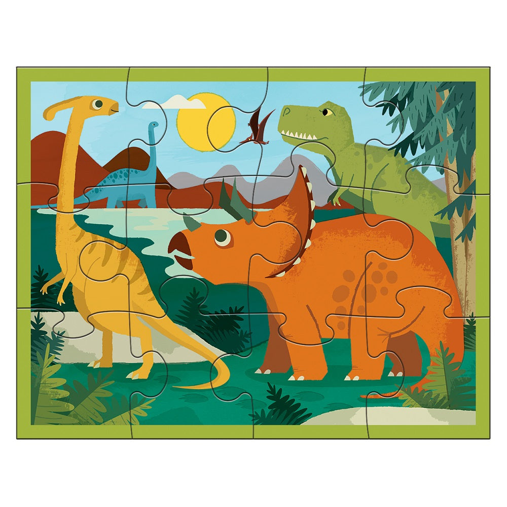 Puzzle 12Pcs En Estuche Parque Dinosaurio Mudpuppy