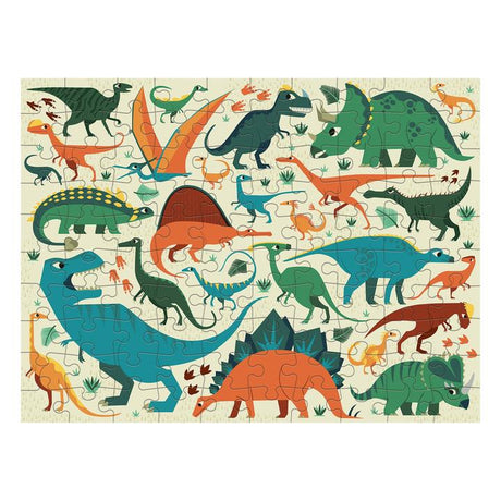 Puzzle 100Pcs Doble Dinosaurios Mudpuppy