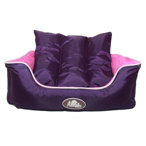 Cama Reversible Doble Color Perro Talla M Morado Mascan