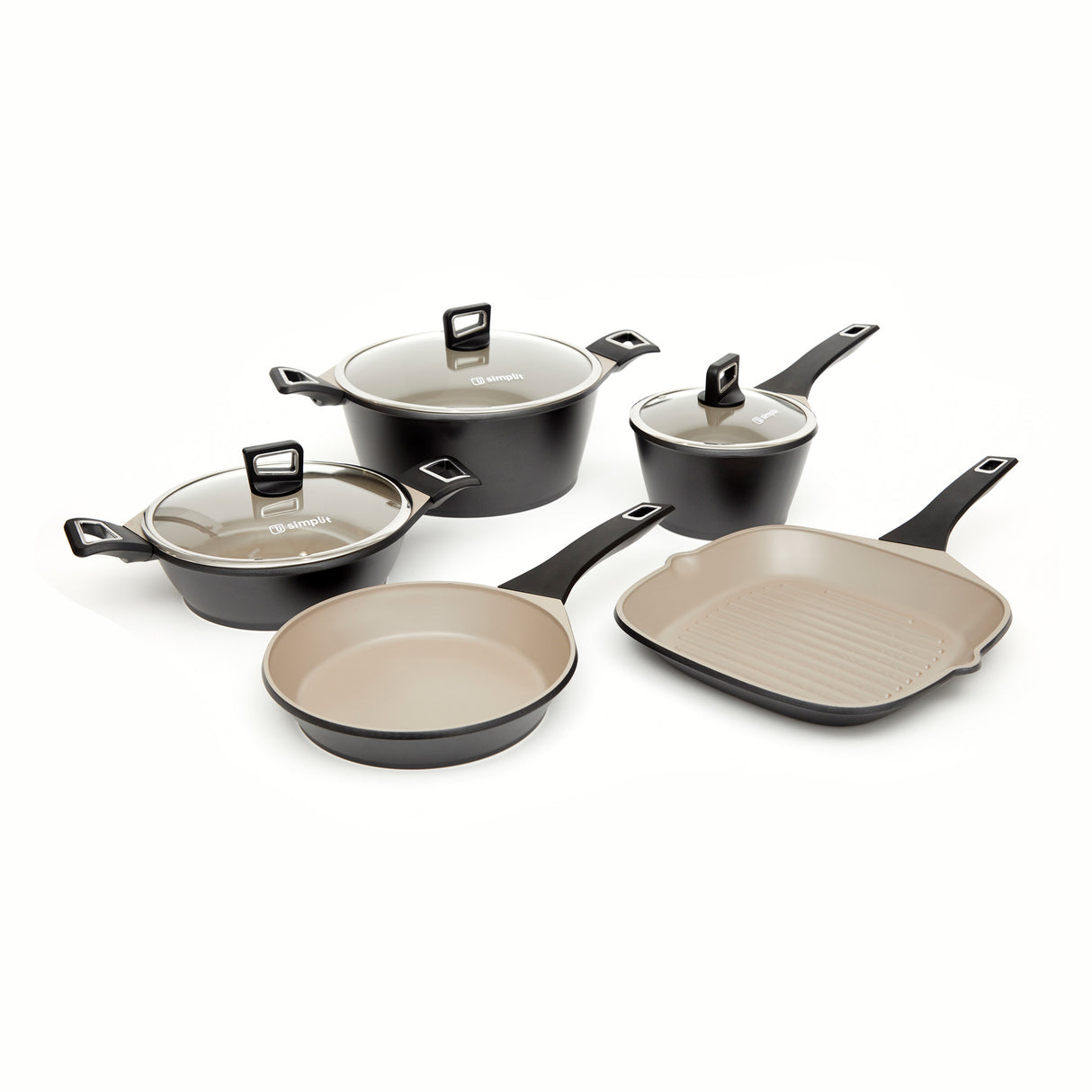 Batería de Cocina Antiadherente Classic 8 Piezas Simplit