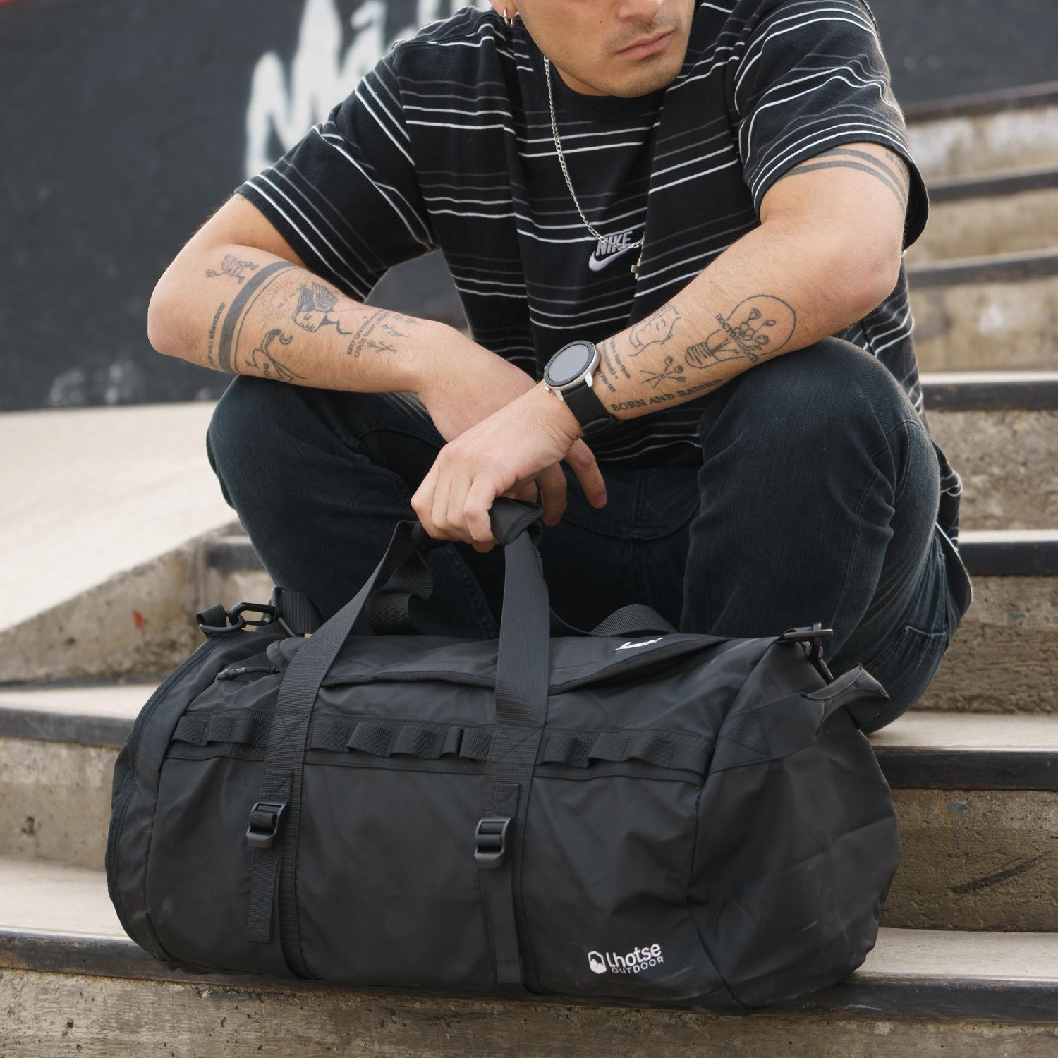 LOALOA Bolso Deportivo Lhotse Duffel 30 Lts Bag Negro – Melollevo