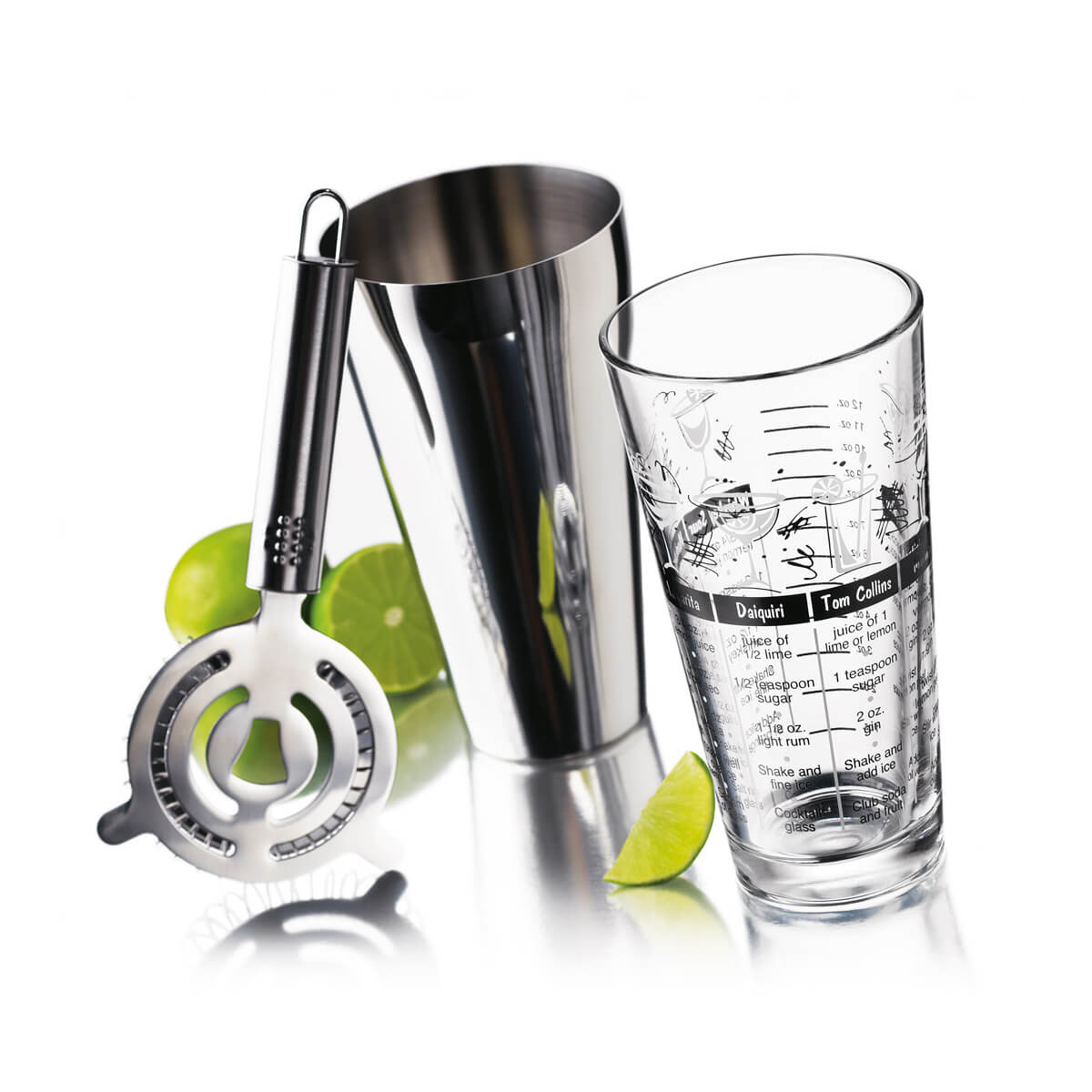 Shaker/Coctelera Set 3 Pzas Libbey