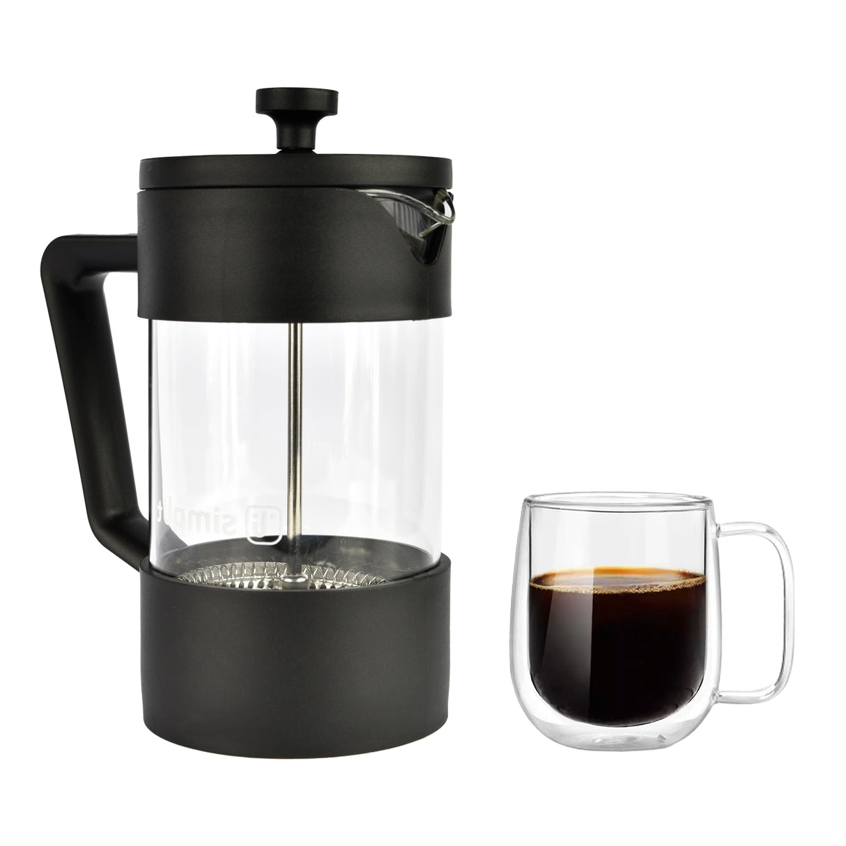 Pack Cafetera Francesa 600ml +Taza Doble Pared 300ml Simplit