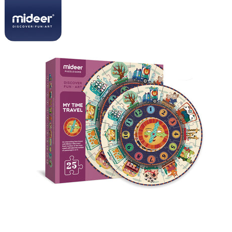 Puzzle Redondo Mi Viaje En El Tiempo 25Pcs MiDeer