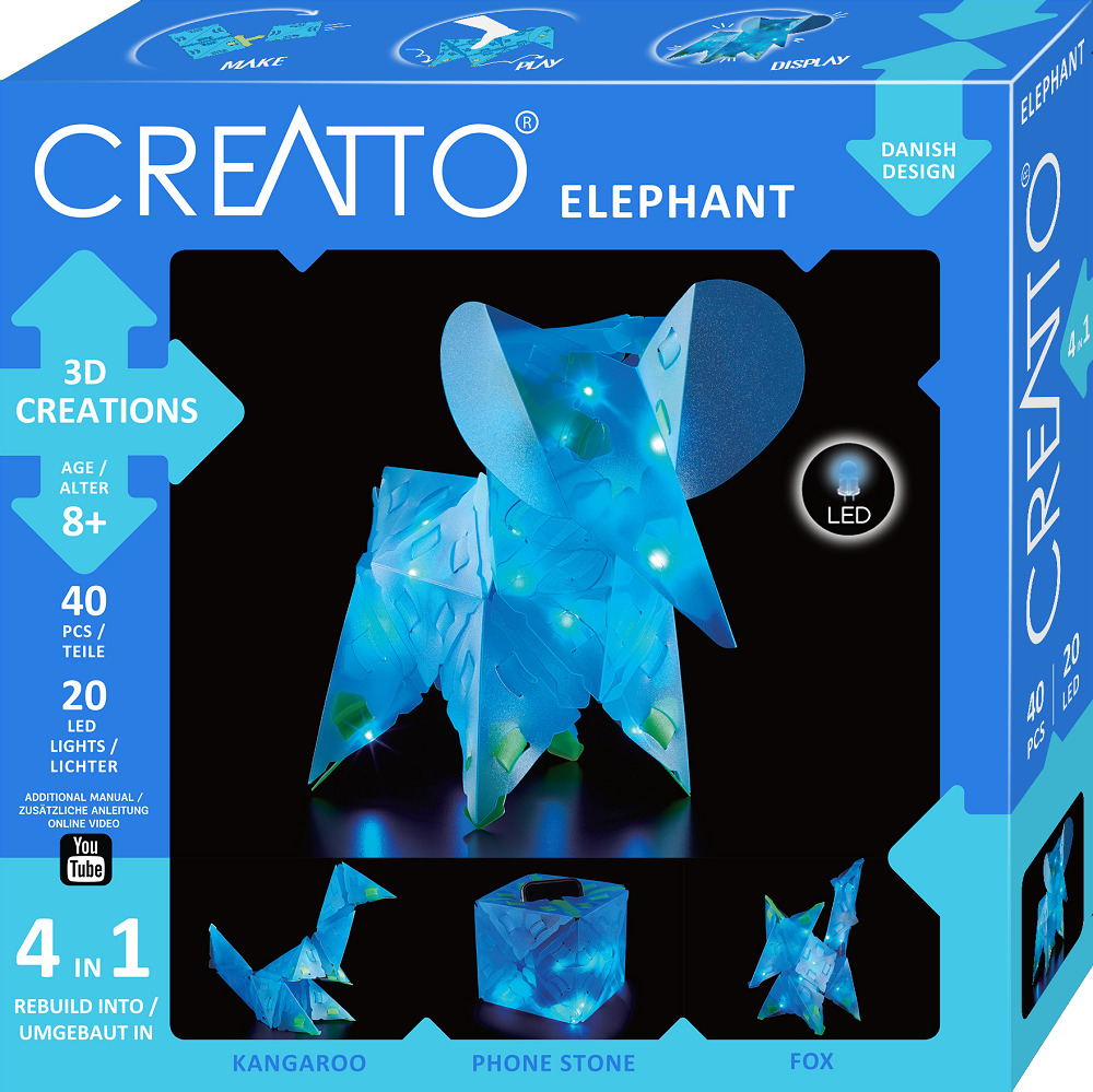 Rompecabezas Con Iluminacion 3D Pequeño Elefante Creatto