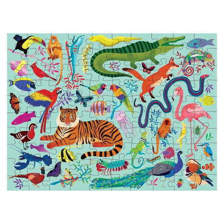 Puzzle 100Pcs Doble Mundo Animal Mudpuppy