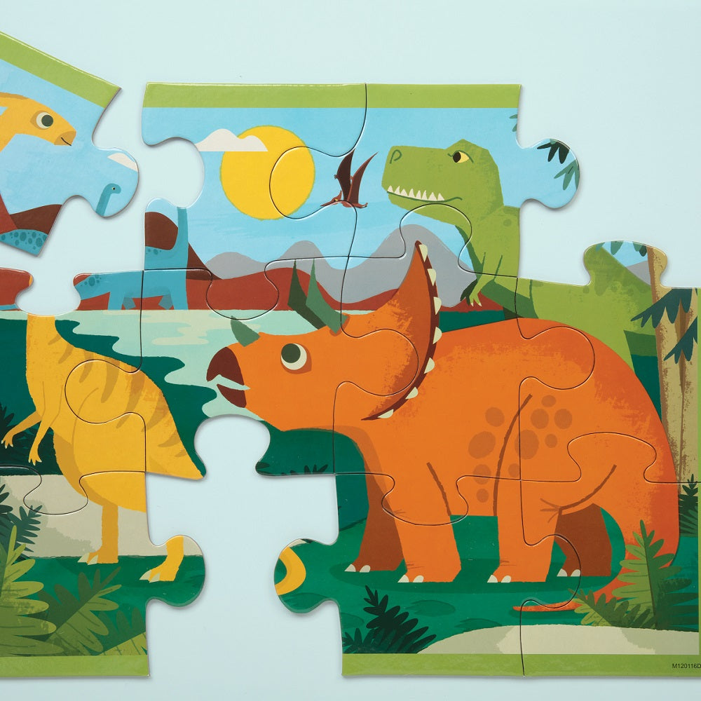 Puzzle 12Pcs En Estuche Parque Dinosaurio Mudpuppy