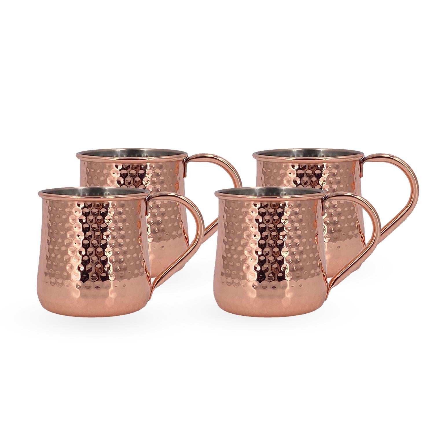 Set 4 Vasos Moscow Mule Mojito Mug Cobre + Bombillas Simplit