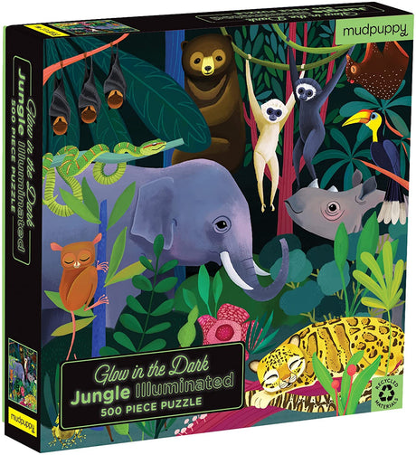 Puzzle 500Pcs Que Brilla En La Oscuridad Selva Mudpuppy