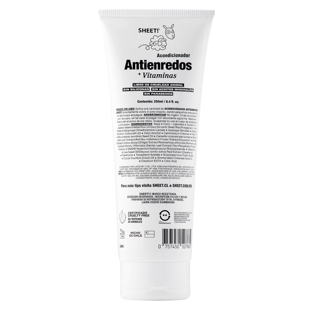 Acondicionador Anti Enredos con Vitaminas Sheet