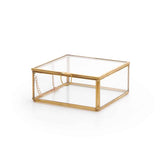 Caja Deco Retro Dorado Vidrio BVS