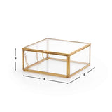 Caja Deco Retro Dorado Vidrio BVS