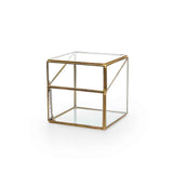 Caja Deco Retro Transparente Dorado BVS