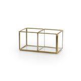 Caja Deco Metal Dorado 2 Huecos BVS