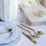 Set 4 Cubiertos Chic Table Minimal Dorado BVS