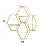 Estantería Retro Multi Hexagon Dorado BVS