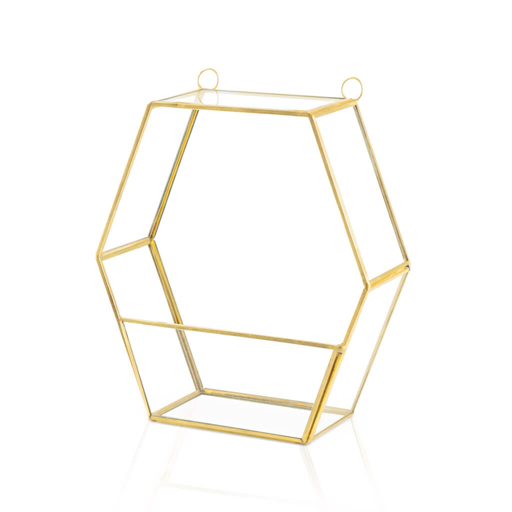 Estantería Retro Hexagon Dorado BVS