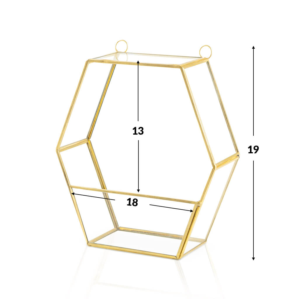 Estantería Retro Hexagon Dorado BVS