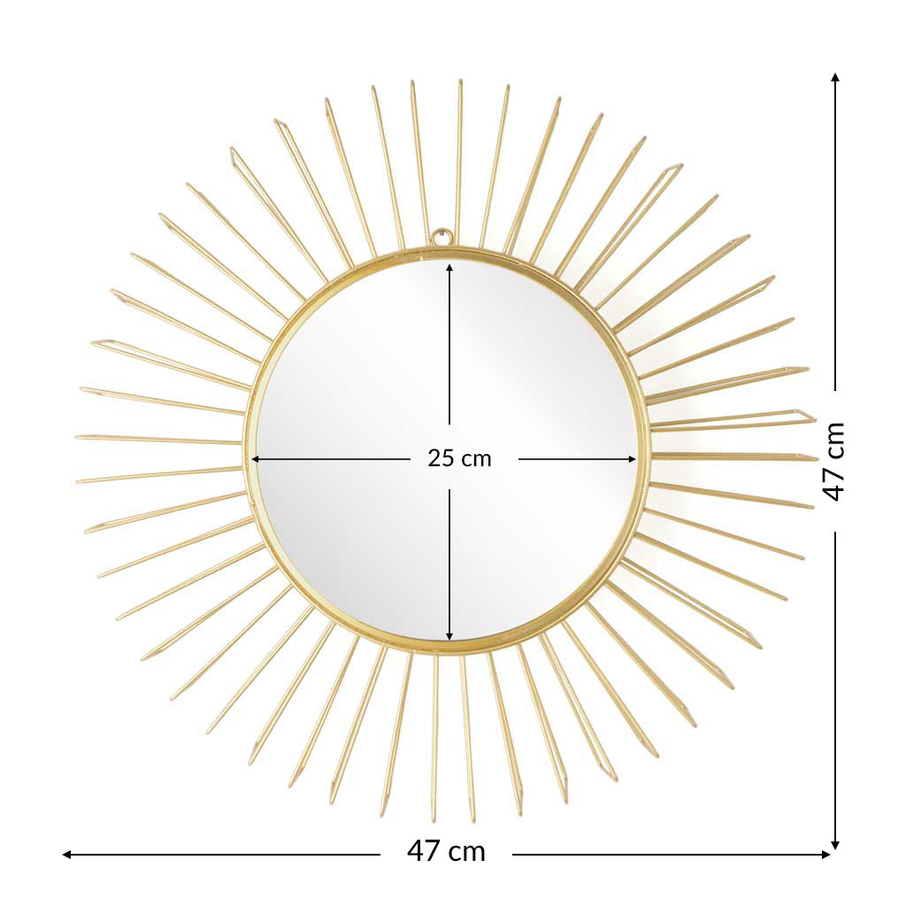 Espejo Spider Metal Dorado BVS