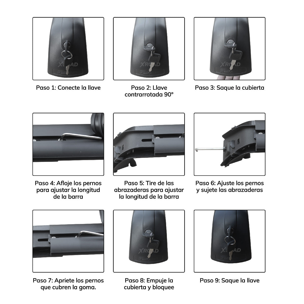 Barras Portaequipaje de Aluminio para Techo Xroad