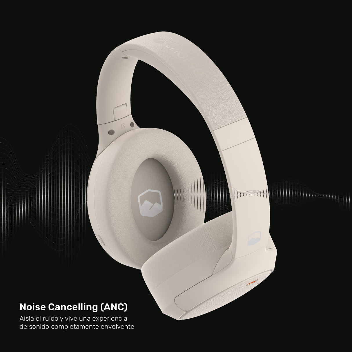 Audifonos Bluetooth Inalambrico BeatMaster ANC Cream