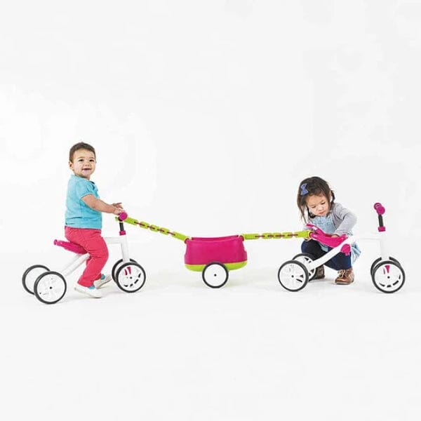 Bicicleta De Aprendizaje Chillafish Con Carro Rosado