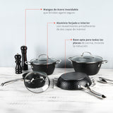 Batería de Cocina Antiadherente Black Copper 7 Pzs Simplit