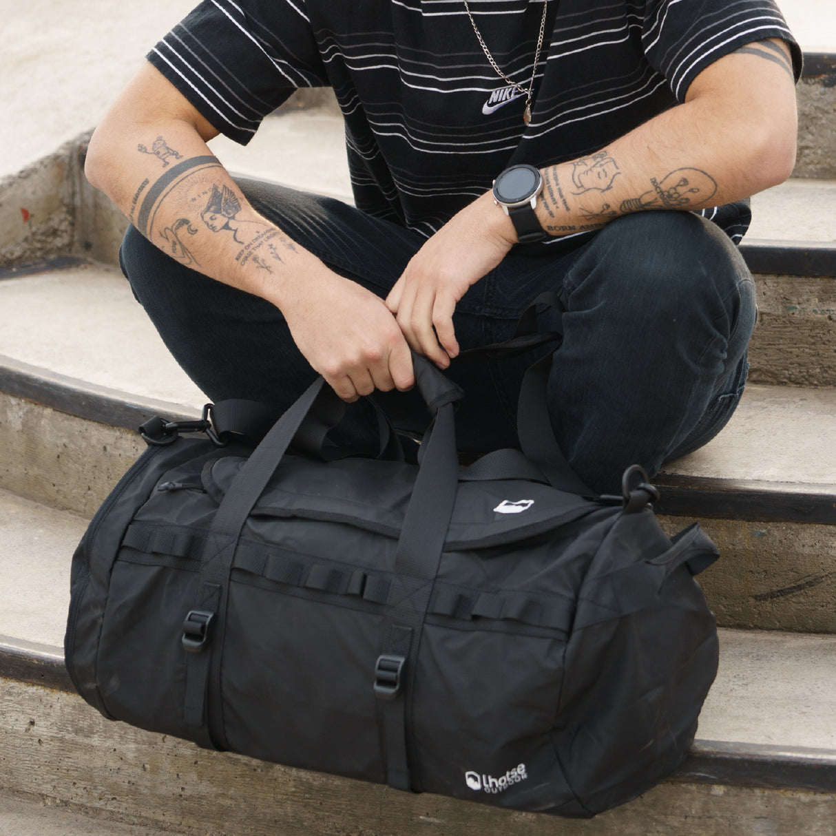 Bolso Deportivo Lhotse Duffel 30 Lts Bag Negro